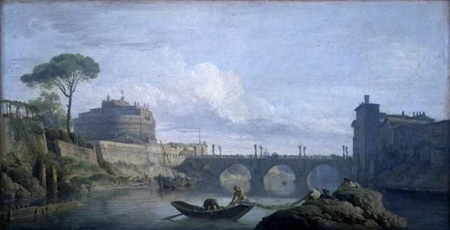 34-Il Ponte e Castel Sant'Angelo a Roma-Musée du Louvre, Paris  